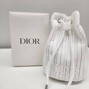 NIB Dior Makeup Bag White Drawstring Bag Bucket Bag